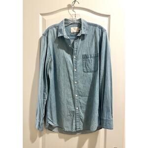 Topman Mens Chambray Button Down Top